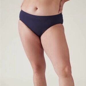 Athleta Clean Full Bikini Bottom NWT size L Dress Blue